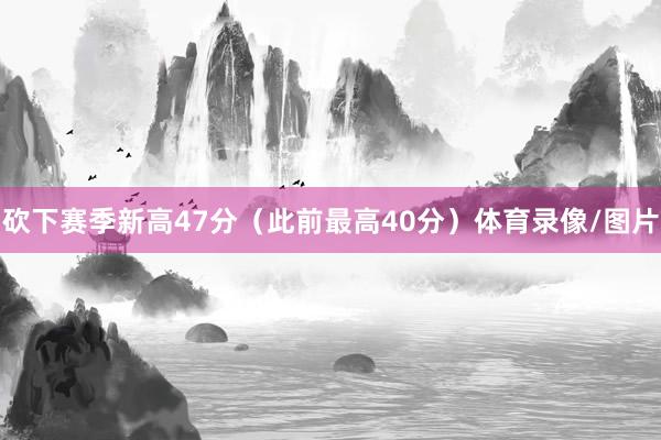 砍下赛季新高47分（此前最高40分）体育录像/图片