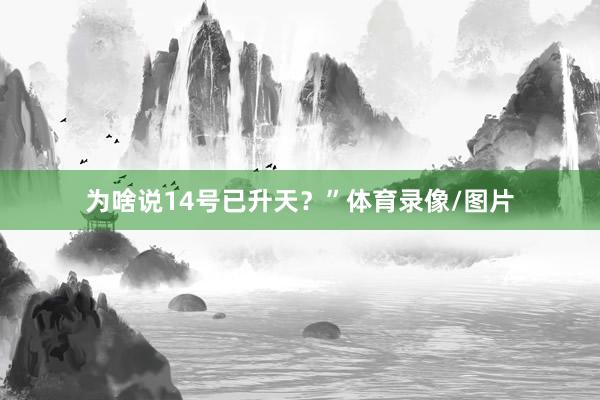 为啥说14号已升天？”体育录像/图片