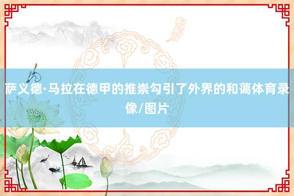 萨义德·马拉在德甲的推崇勾引了外界的和蔼体育录像/图片