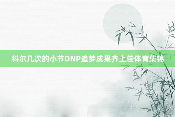科尔几次的小节DNP追梦成果齐上佳体育集锦