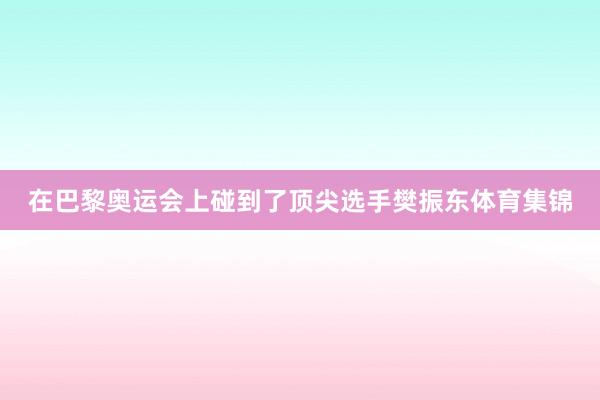 在巴黎奥运会上碰到了顶尖选手樊振东体育集锦
