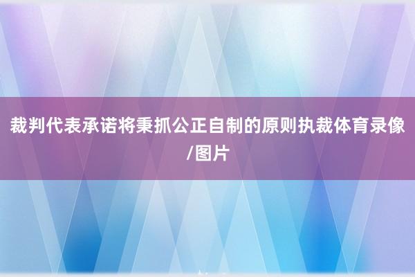 裁判代表承诺将秉抓公正自制的原则执裁体育录像/图片