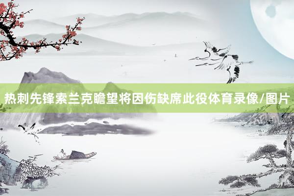热刺先锋索兰克瞻望将因伤缺席此役体育录像/图片