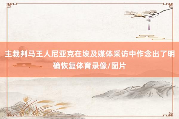主裁判马王人尼亚克在埃及媒体采访中作念出了明确恢复体育录像/图片