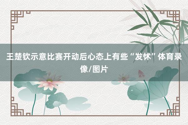 王楚钦示意比赛开动后心态上有些“发怵”体育录像/图片