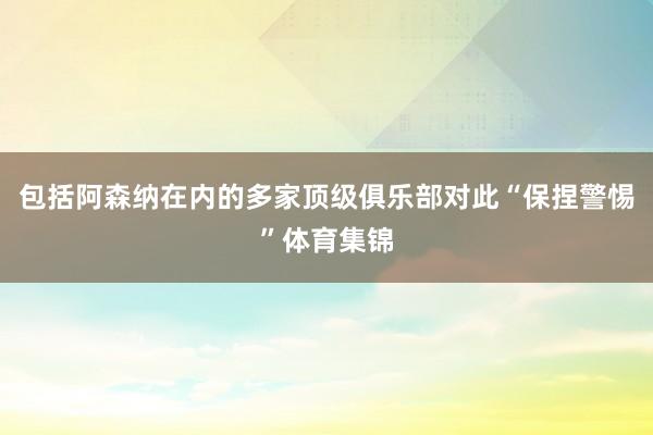 包括阿森纳在内的多家顶级俱乐部对此“保捏警惕”体育集锦