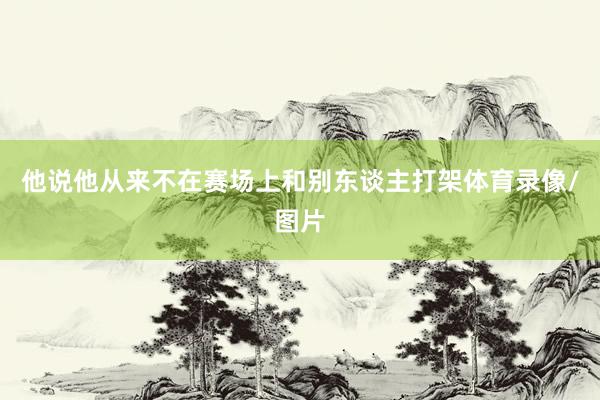 他说他从来不在赛场上和别东谈主打架体育录像/图片