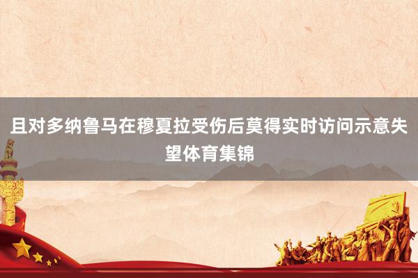 且对多纳鲁马在穆夏拉受伤后莫得实时访问示意失望体育集锦