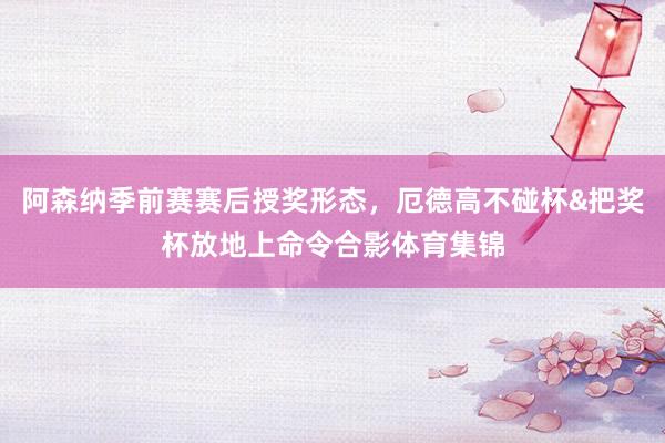 阿森纳季前赛赛后授奖形态，厄德高不碰杯&把奖杯放地上命令合影体育集锦