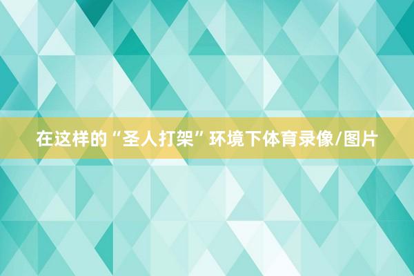 在这样的“圣人打架”环境下体育录像/图片