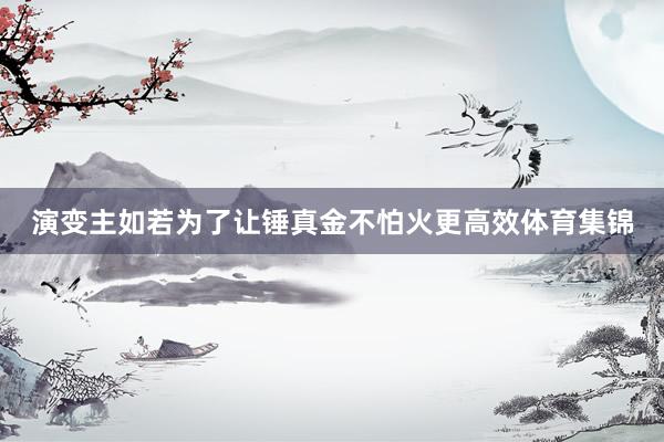 演变主如若为了让锤真金不怕火更高效体育集锦
