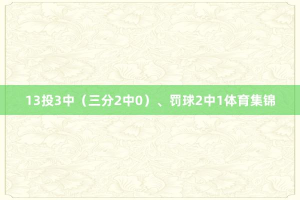 13投3中（三分2中0）、罚球2中1体育集锦
