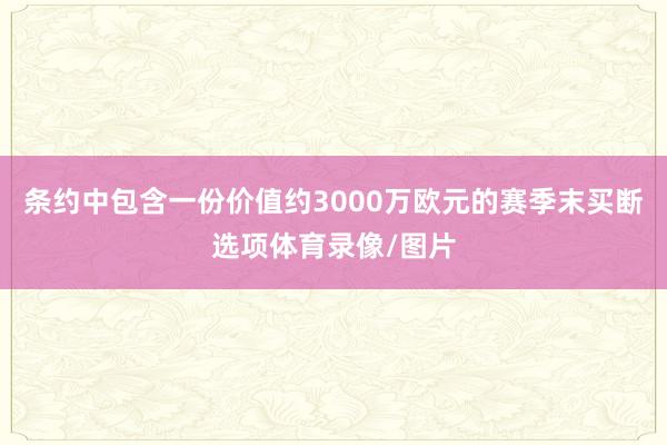 条约中包含一份价值约3000万欧元的赛季末买断选项体育录像/图片