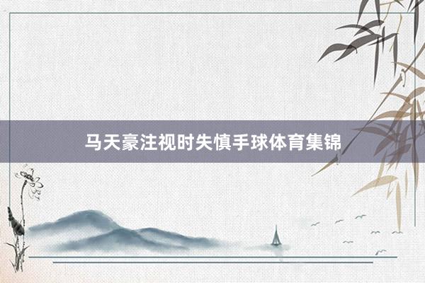 马天豪注视时失慎手球体育集锦