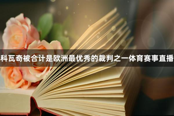 科瓦奇被合计是欧洲最优秀的裁判之一体育赛事直播